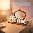 Decoração Cristã Ele Vive com Coroa de Espinhos