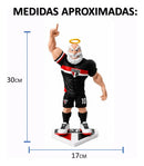 Mascote São Paulo Estatua Decorativa Torcedor Uniforme Preto