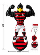 Boneco Mascote Flamengo Decorativo + Chaveiro de Brinde