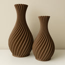 Kit 2 Vasos Decorativos Espiral – Moderno p/ Sala e Escritório